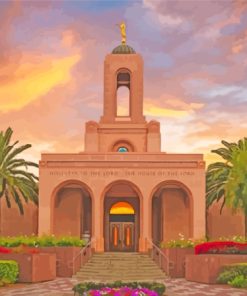 Newport Beach California Temple Paint By Numbers