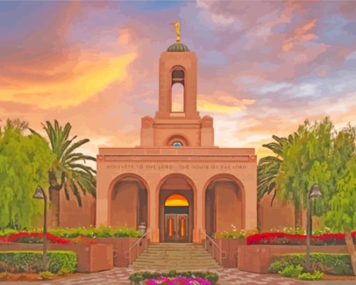 Newport Beach California Temple Paint By Numbers