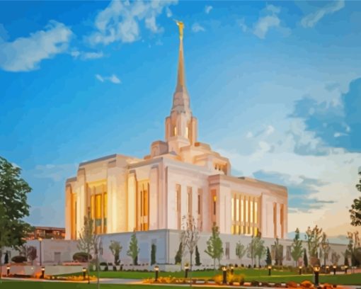 Ogden Utah Temple Paint By Numbers