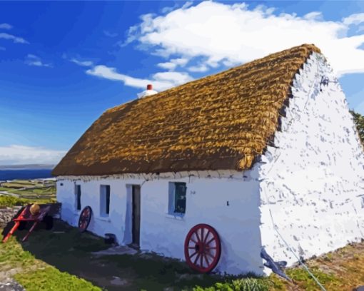 Old Irish Cottage Paint By Numbers