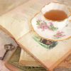 Old Vintage Books With Tea Cup Paint By Numbers