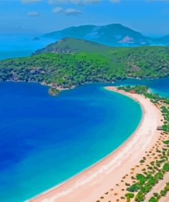 Oludeniz Beach Landscape Paint By Numbers