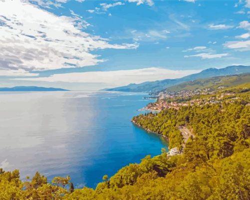 Opatija Croatia Landscape Paint By Numbers