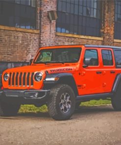 Orange Jeep Paint By Numbers