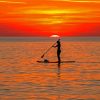 Paddleboarding Silhouette Sunset Paint By Numbers