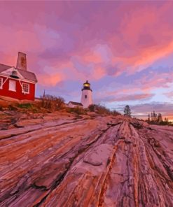 Pemaquid Point At Sunset Paint By Numbers