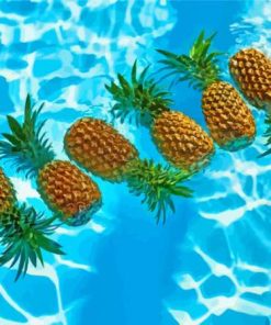 Pineapple Fruits In Pool Paint By Numbers