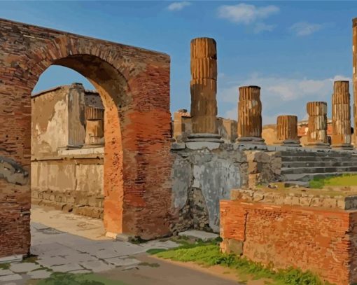 Pompeii Ruins In Italy Paint By Numbers