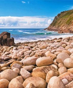 Porth Beach Rocks Paint By Numbers