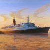 QE2 Liner Ship Art Paint By Numbers