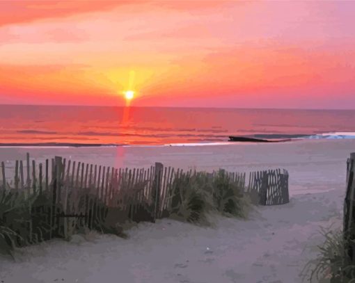 Rehoboth Beach Sunset Paint By Numbers