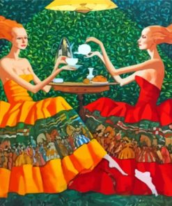 Roman Zaslonov Ladies Drinking Coffee Paint By Numbers