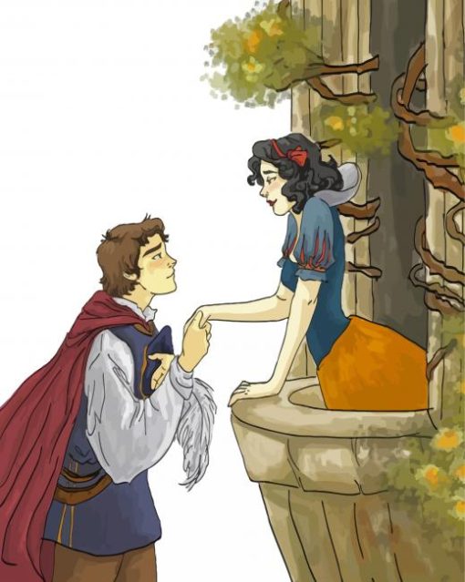 Romantic Snow White And Prince Charming Paint By Numbers