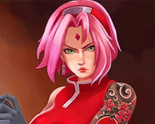 Sakura Haruno Naruto Anime Paint By Numbers