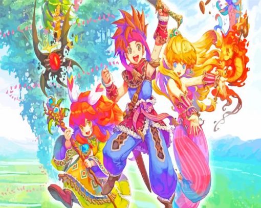 Secret Of Mana Video Game Character Paint By Numbers