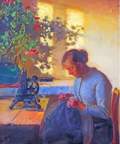 Sewing Fisherman's Wife Anna Ancher Paint By Numbers