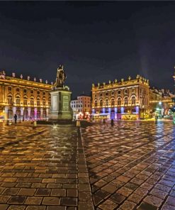 Stanislas Place At Night In Nancy City Paint By Numbers