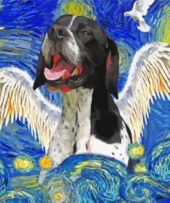 Starry Night Angel Dog Paint By Numbers