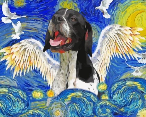 Starry Night Angel Dog Paint By Numbers