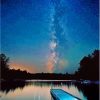 Starry Sky At Moosehead Lake Maine Paint By Numbers