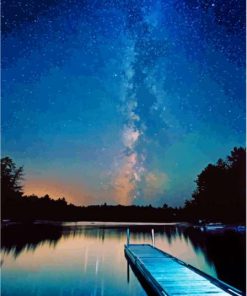 Starry Sky At Moosehead Lake Maine Paint By Numbers