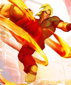 Street Fighter Ken Masters Paint By Numbers