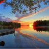 Sunset View In Millinocket Lake Maine Paint By Numbers