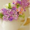 Teapot With Purple Flowers Paint By Numbers