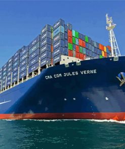 The CMA CGM Jules Verne Ship Paint By Numbers