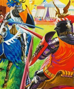 The Medieval Jousting Knights Paint By Numbers