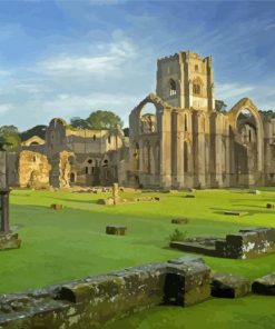 The Monastery Fountains Abbey Paint By Numbers