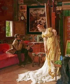 The Painter's Studio By Alfred Stevens Paint By Numbers