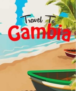 Travel To Gambia Poster Paint By Numbers