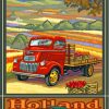 Tulip Truck Holland Poster Paint By Numbers