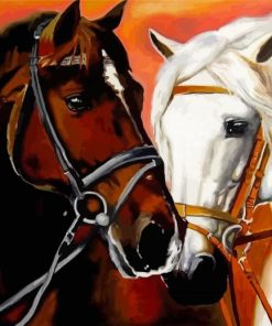 Two Horses In Love Paint By Numbers