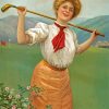 Victorian Woman Golfer Paint By Numbers