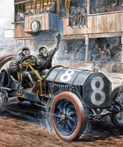 Vintage Old Race Cars Paint By Numbers