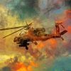 War Helicopter Paint By Numbers