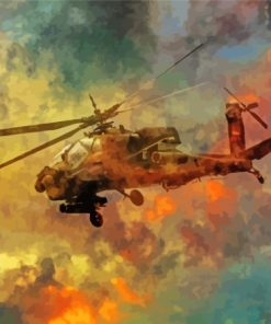 War Helicopter Paint By Numbers