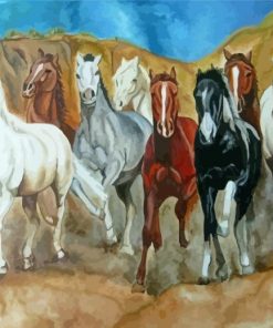 Wild 8 Horses Running Paint By Numbers