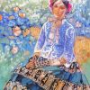 Woman In Blue Dress Borisov Musatov Paint By Numbers