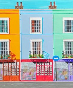 Abstract Portobello Road Buildings Paint By Numbers