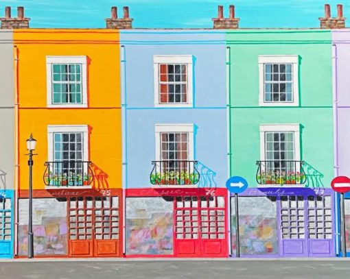 Abstract Portobello Road Buildings Paint By Numbers