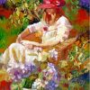 Abstract Woman Gardening Paint By Numbers