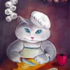 Aesthetic Cat Cooking Paint By Numbers