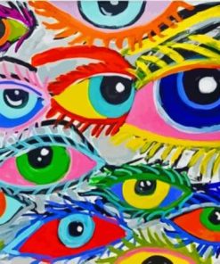 Aesthetic Abstract Eyes Paint By Numbers