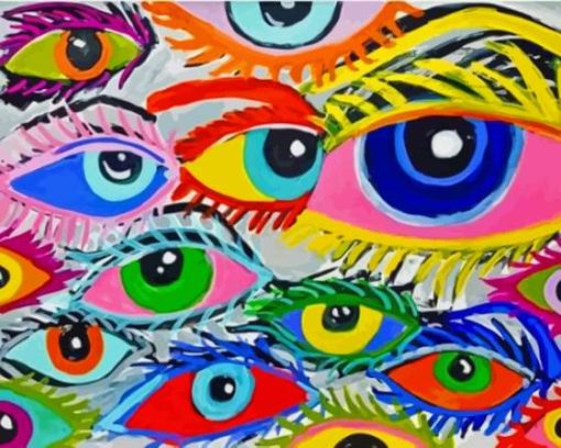 Aesthetic Abstract Eyes Paint By Numbers