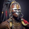 Aesthetic African Warrior Art Paint By Numbers