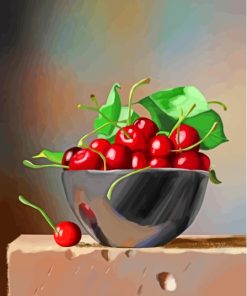 Aesthetic Bowl Of Cherries Paint By Numbers