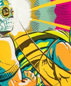 Aesthetic Lucha Paint By Numbers